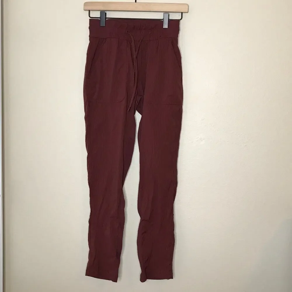 Lululemon Beyond the Studio Pant Slim High Rise Oxblood Yoga Pilates Athleisure